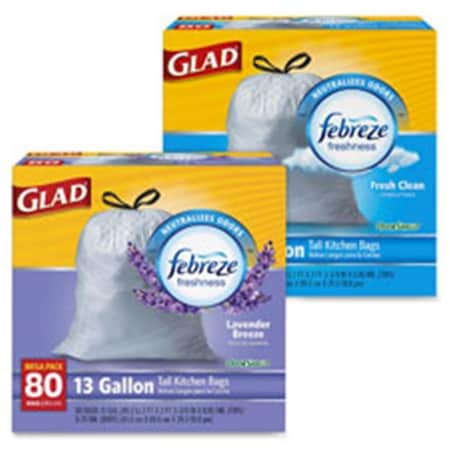 Clorox Clorox CLO78361CT Glad OdorShield 13-Gal Drawstring Bags; 6 Per Carton CLO78361CT